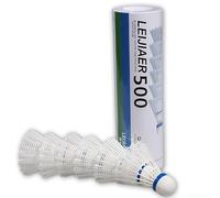 6 pajaritos de bádminton de nailon con cabeza de madera de corcho construidos para una velocidad moderada y un vuelo constante, adecuados para jugar