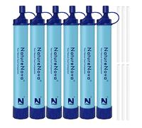 6 pajitas de filtro personal para exteriores, equipo táctico de supervivencia de emergencia, equipo táctico para senderismo, camping, viajes, caza, pesca, excursiones
