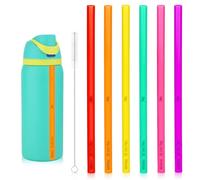 6 pajitas de repuesto para Owala FreeSip de 24 onzas, 32 onzas, popote de plástico reutilizable con cepillo, accesorios para botella de agua Owala de acero inoxidable de 14/19/24/32/40 onzas (6