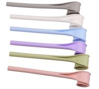 6 pajitas de silicona reutilizables de 25 cm de largo, pajitas plegables desmontables, fáciles de limpiar, no tóxicas, flexibles, para fiestas, bares, herramientas para bebidas