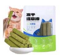 6 palitos de hierba natural para gatos, bocadillos para gatos, promueve la interacción, limpia los dientes de gato, juguete comestible para interior, balcón, dormitorio