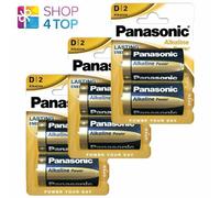 6 Panasonic Alkaline Power D LR20 Batteries Blister 1.5V Mono R20 MN1300 AM1 E95