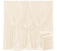 6 Paneles de Fondo de Champán Cortinas para Boda Fiesta Sin Arrugas Cortinas Cortinas Decoraciones Telas de Fondo Fotográfico Tela para Baby Shower Fotografía Recepción Escenario 9 m (W) x 3,6 m (H)