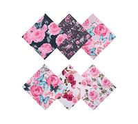 6 paños de limpieza gruesos para gafas con diseño de flores elegantes