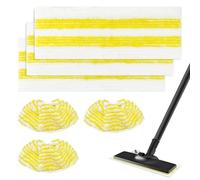 6 paños de microfibra de repuesto compatibles para limpiadores de vapor Kärcher SC 1 SC 2 SC 3 SC 4 SC 5 EasyFix accesorios - 3 paños de suelo + 3 fundas de boquilla de mano, lavables y reutilizables