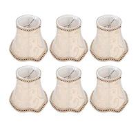 6 pantallas de lámpara, pantalla de tela E14 para mesita de noche, lámpara de araña de lino, lámpara de araña para lámparas de mesa, lámparas de pie, lámpara colgante de pared