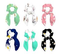 6 pañuelos para el pelo, coleteros para el pelo, ciervos, conejos, zorros, flores, coleteros, coleteros, para mujeres y niñas
