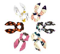 6 pañuelos para el pelo, coleteros para el pelo, con texto en inglés "Follow Your Heart", bandas para el pelo, coleteros para mujeres y niñas