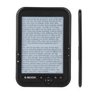 6'' Papel Electrónico Portátil Resolución de 800x600+Reproductor de Audio, Libros Electrónicos con Pantalla de Tinta Electrónica Disponible en 29 idiomas con Auriculares & Funda, 16/8/4GB(Negro 8g)