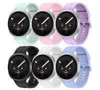 6 Paquete Silicona Correa para Samsung Galaxy Watch 9/8/8 Classic Correa