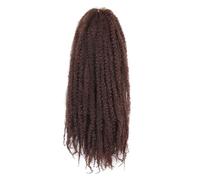 6 paquetes de cabello trenzado Marley Twist, extensión de cabello de ganchillo rizado afro de 18 pulgadas Wear and Go(33#)