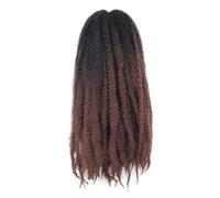 6 paquetes de cabello trenzado Marley Twist, extensión de cabello de ganchillo rizado afro de 18 pulgadas Extensiones de Cabello(OT33#)