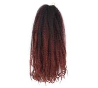 6 paquetes de cabello trenzado Marley Twist, extensión de cabello de ganchillo rizado afro de 18 pulgadas Wear and Go(OT530T350#)