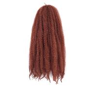 6 paquetes de cabello trenzado Marley Twist, extensión de cabello de ganchillo rizado afro de 18 pulgadas Extensiones de Cabello(Ginger Orange)