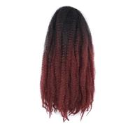 6 paquetes de cabello trenzado Marley Twist, extensión de cabello de ganchillo rizado afro de 18 pulgadas Extensiones de Cabello(OTBUG#)