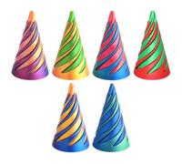 6 paquetes de conos imposibles, juguete antiestrés de cono en espiral, cono antiestrés impreso en 3D, juguete de paso de pirámide imposible para relajar el estrés y la ansiedad