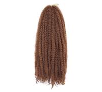 6 paquetes de extensiones de pelo trenzado trenzado de 18 pulgadas Afro Kinky Curly Twist de ganchillo, fácil de instalar y quitar (30#)