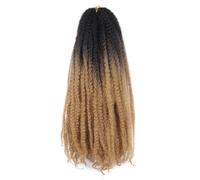 6 paquetes de extensiones de pelo trenzado trenzado de 18 pulgadas Afro Kinky Curly Twist de ganchillo, fácil de instalar y quitar (OT27#)