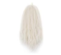 6 paquetes de extensiones de pelo trenzado trenzado de 18 pulgadas Afro Kinky Curly Twist de ganchillo, fácil de instalar y quitar (rubio)