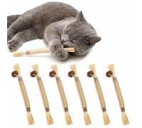 6 paquetes de palitos masticables naturales de Silvervine, dientes de gato naturales, juguetes de hierba gatera para dentición y estrés de gatitos en interiores