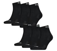 6 Par Puma Cuartos Calcetines Con Suela Frottee 35-46 Unisex Amortiguado Cortos