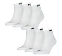 6 Par Puma Cuartos Calcetines Con Suela Frottee 35-46 Unisex Amortiguado Cortos