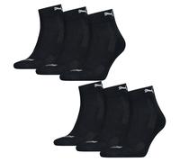 6 Par Puma Cuartos Calcetines Con Suela Frottee 35-46 Unisex Amortiguado Cortos