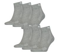 6 Par Puma Cuartos Calcetines Con Suela Frottee 35-46 Unisex Amortiguado Cortos