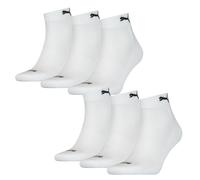 6 Par Puma Cuartos Calcetines Suela Frottee Talla 35-46 Unisex Amortiguado
