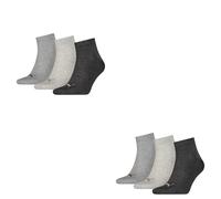 6 Par Puma Unisex Calcetines de Cuarto Zapatillas Talla 35-49 para Mujer Hombre