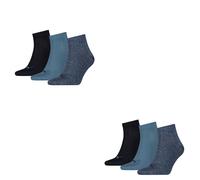 6 Par Puma Unisex Calcetines de Cuarto Zapatillas Talla 35-49 para Mujer Hombre