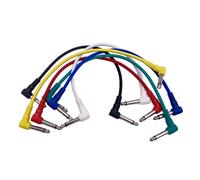 6 parches de guitarra, conector de instrumento, cable de efecto de pedal de guitarra, cable blindado de bajo ruido