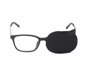 6 Parches Oculares Universales para Adultos, Cubierta Mediana Negra para Parche Ocular para Ambliopía y Estrabismo, Parche Ocular No Tejido de Cobertura Total para Gafas de 10x5 Cm