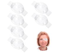 6 parches transparentes para los ojos, parche transparente ajustable y transpirable, máscara de ojos de plástico con pequeños agujeros para adultos y niños