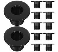 6 Pares Cojinetes de Futbolín de Mesa Rosca, Plástico Negro | Casquillos para Reemplazo, Instalación Sencilla, Diseño Ligero y Elegante, Uso en Mesa de Futbolín