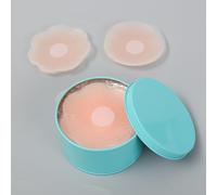 6 pares con caja de cubiertas de pezón de silicona invisibles reutilizables para mujer, pétalos de pecho, sujetadores de elevación, empanadas, acolchado de sujetador, calcomanías, parches adhesivos