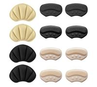 6 pares de almohadillas para el talón unisex, protectores de talón cómodos y absorbentes, almohadillas de talón retráctiles para zapatos grandes, ajuste perfecto y cómodo, adecuado para zapatillas