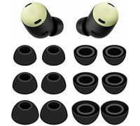 6 Pares de Auriculares compatibles con Pixel Buds Pro, Auriculares de Goma de Silicona de Repuesto, Accesorios compatibles con Google Pixel Buds Pro - S/M/L Negro