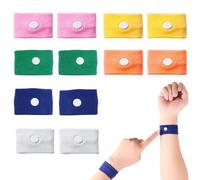 6 Pares de Bandas de Alivio para el Mareo, Pulsera Acupresión Anti Náuseas, Bandas para Enfermedad Marítima, Ideal para Náuseas, Mareos, Náuseas de Viaje Eficaz y sin Efectos Secundarios (6 Color)