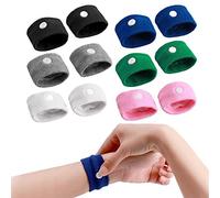 6 pares de bandas de viaje para niños y adultos, pulseras antináuseas, pulseras de mareo por movimiento, pulseras de alivio de náuseas para Mornig Car Sea Flying Travel