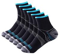 6 pares de calcetines de compresión Johnda para hombres y mujeres, fascitis plantar, soporte de arco para aliviar el dolor y el talón