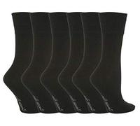 6 pares de calcetines de Sock Shop Everyday Gentle Grip para damas EUR 37-42, UK 4-8 Con panal suave top