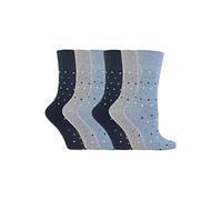 6 pares de calcetines de Sock Shop Everyday Gentle Grip para damas EUR 37-42, UK 4-8 Con panal suave top