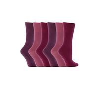 6 pares de calcetines de Sock Shop Everyday Gentle Grip para damas EUR 37-42, UK 4-8 Con panal suave top
