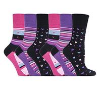 6 pares de calcetines Gentle Grip sin elásticos para mujer 4-8 Reino Unido, 37-42 eur (GG134)