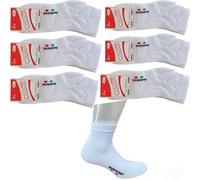 6 pares de calcetines invisibles cortos para hombre y mujer, de puro algodón hilo de Escocia elástico, calcetines de mujer de verano, del productor al consumidor Made in Italy, tobillo blanco, 40-46