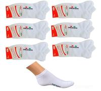 6 pares de calcetines invisibles cortos para hombre y mujer, de puro algodón hilo de Escocia elástico, calcetines de mujer de verano, del productor al consumidor Made in Italy, invisible blanco 40-46