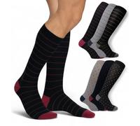 6 pares de calcetines largos para hombre, hilo de Escocia, fantasía, algodón, lunares, rayas, diseños divertidos, fabricados en Italia, Conjunto de Detalles del Autor, Talla única