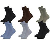 6 pares de Calcetines midi de BAMBÚ para Todos los Días Delicados para los Pies Antibacterianos Transpirables Suaves y Cómodos Marron Vaquero, Certificado Oeko-Tex, Made in Europe 42/43