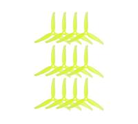 6 Pares de hélices Tri-Blade Nazgul F5/5140 de 5 Pulgadas for Motores 2207, Accesorios Esenciales for Drones de Carreras con visión en Primera Persona(6pairs F5 Yellow)